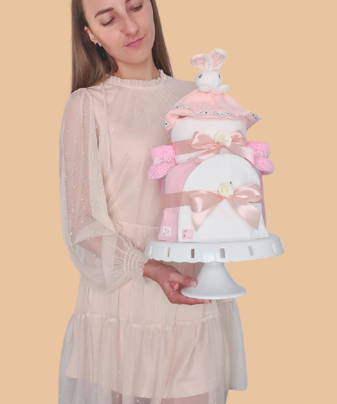 Sauskelnių tortas "Zuikutė"