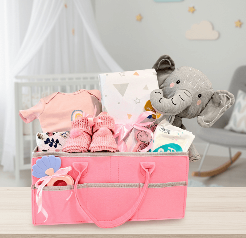 Dovanų krepšelis mergaitei "Drambliukas"