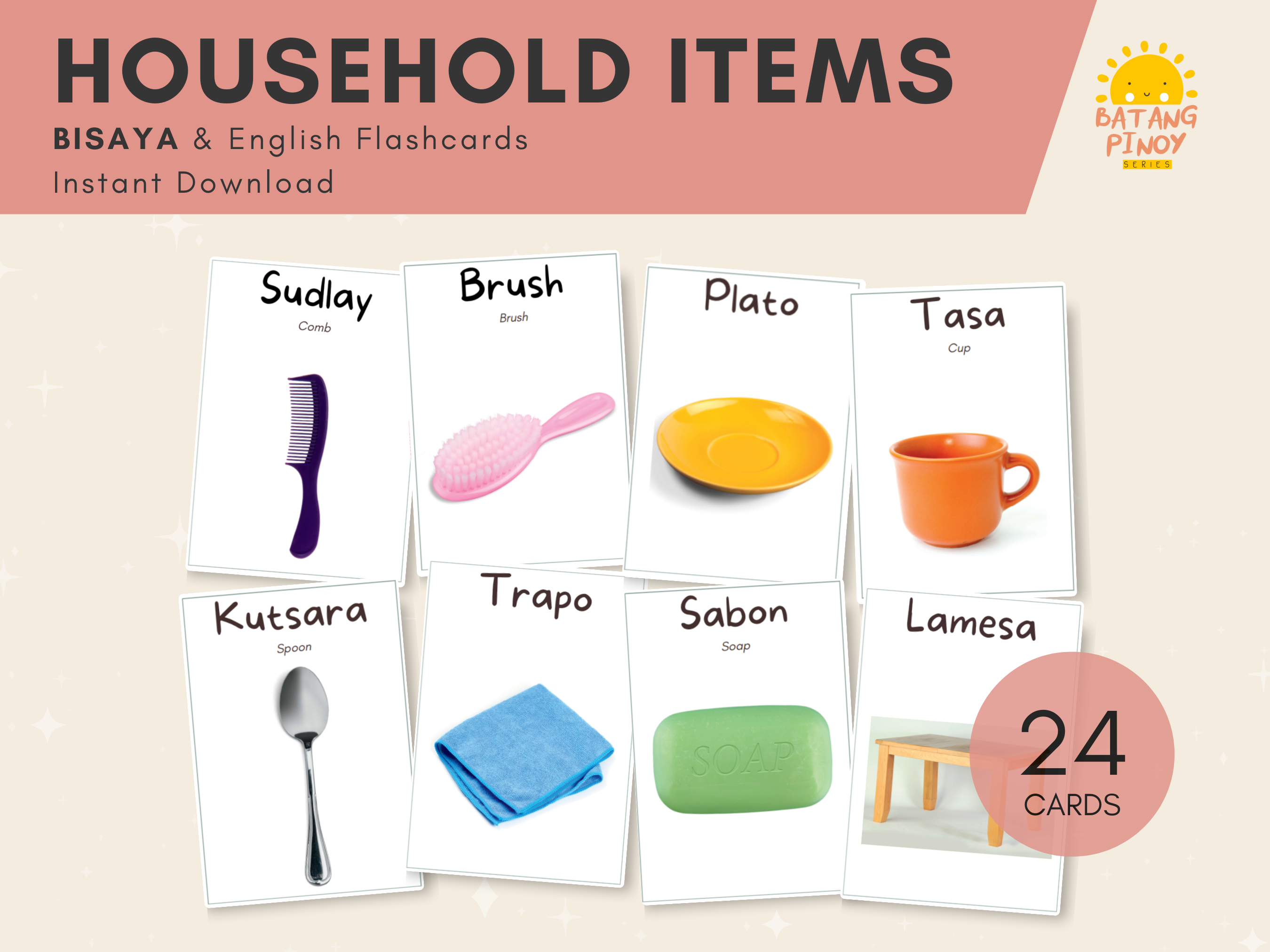 Household items Bisaya Flashcards
