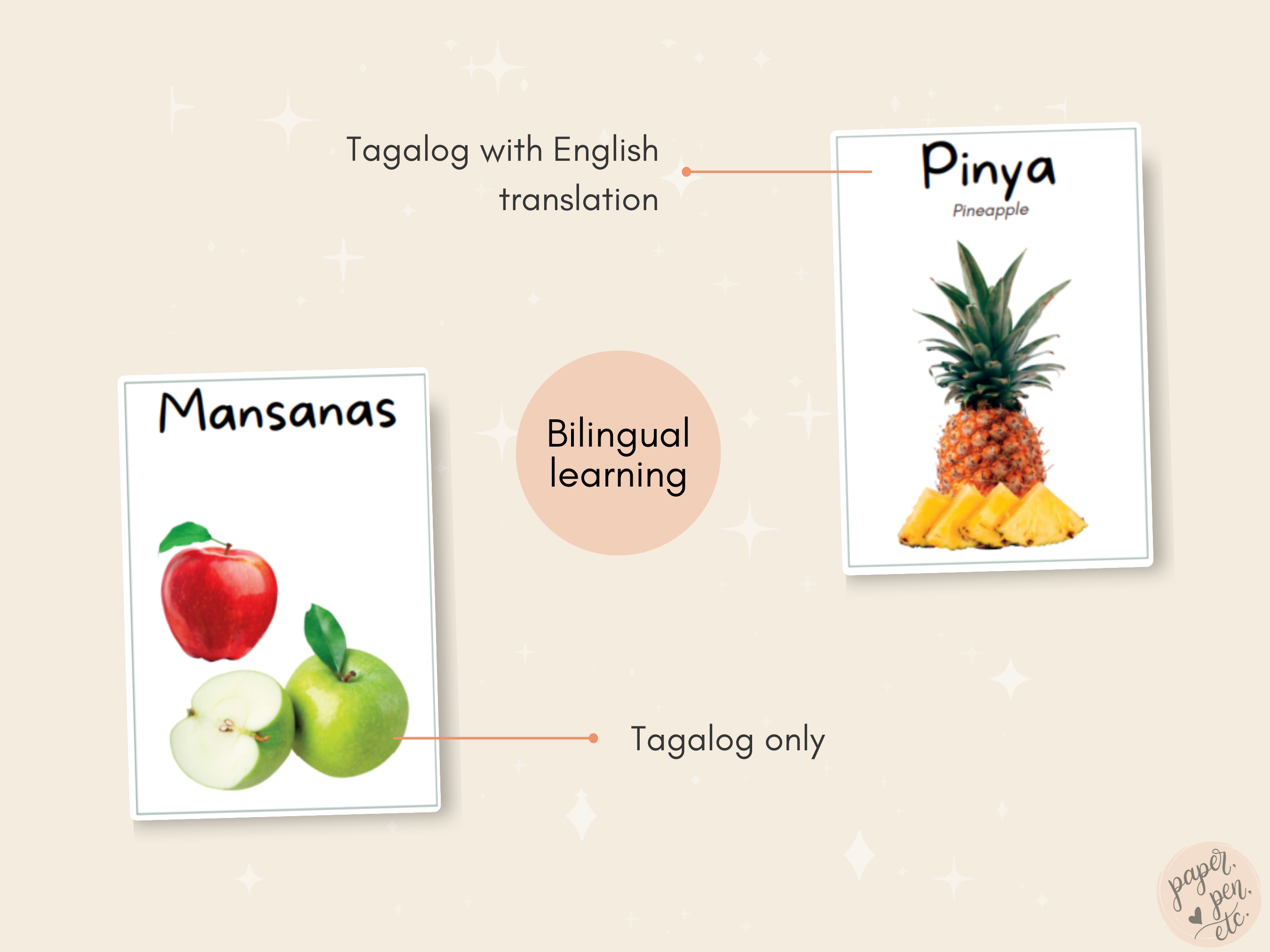 Fruits Tagalog Flashcards