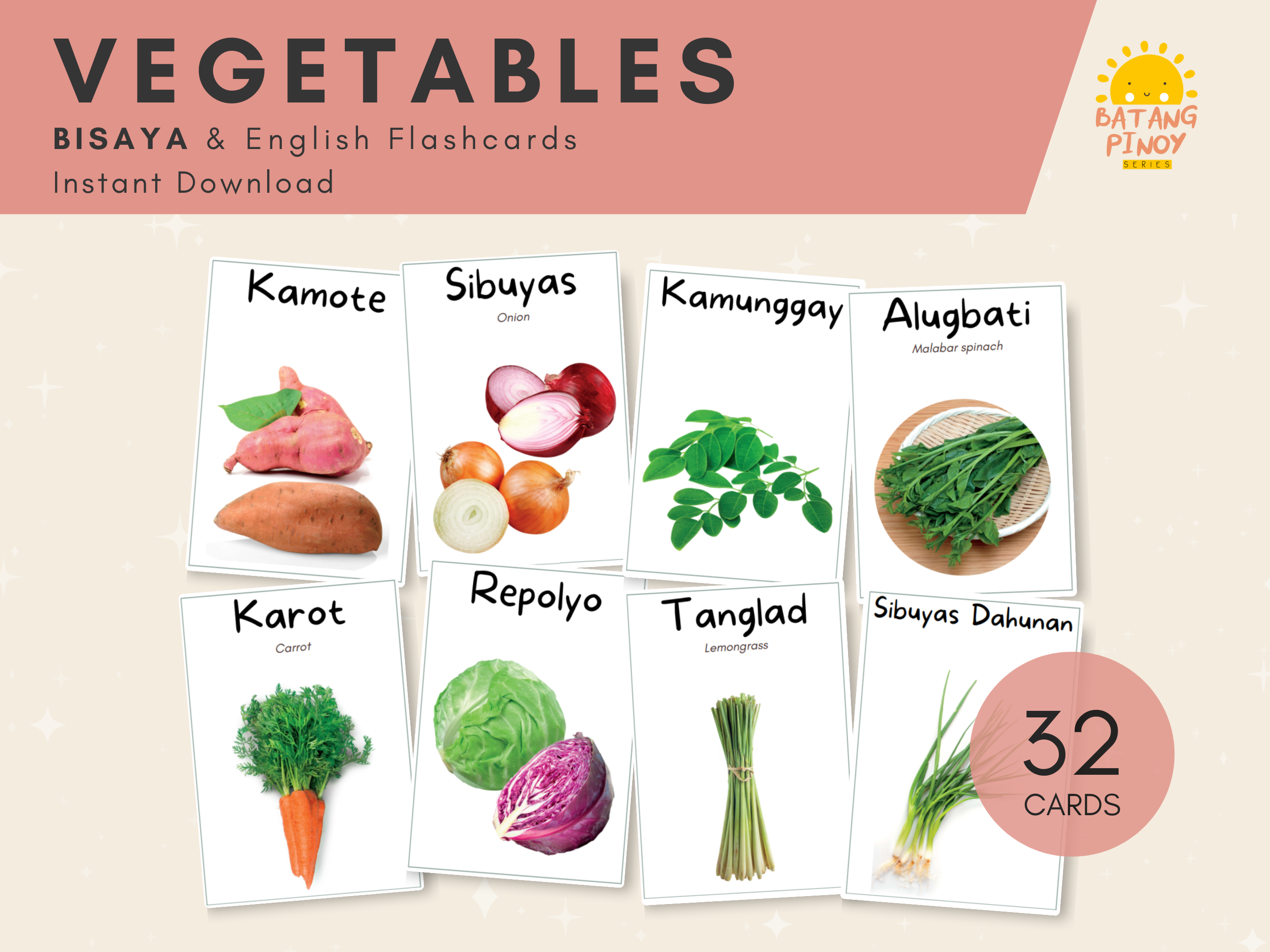 Vegetables Bisaya Flashcards