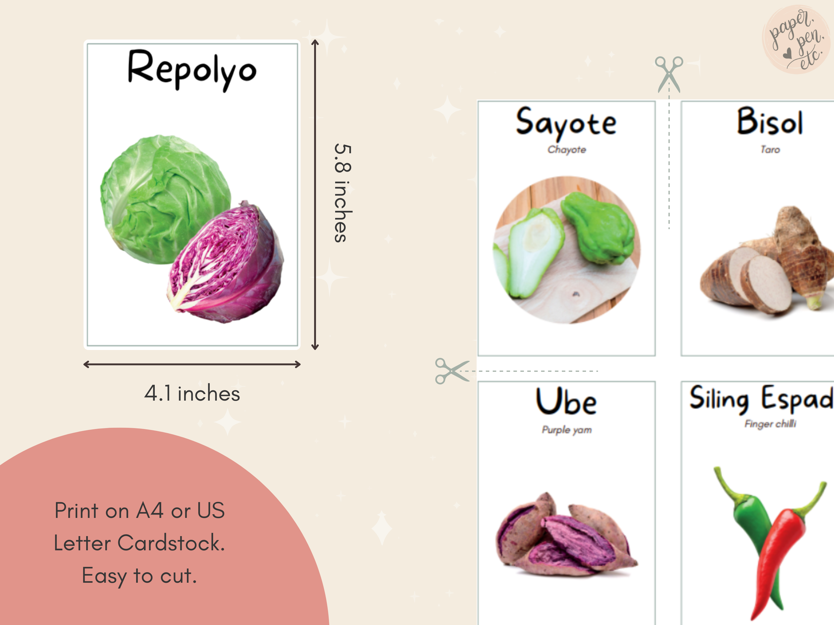 Vegetables Bisaya Flashcards
