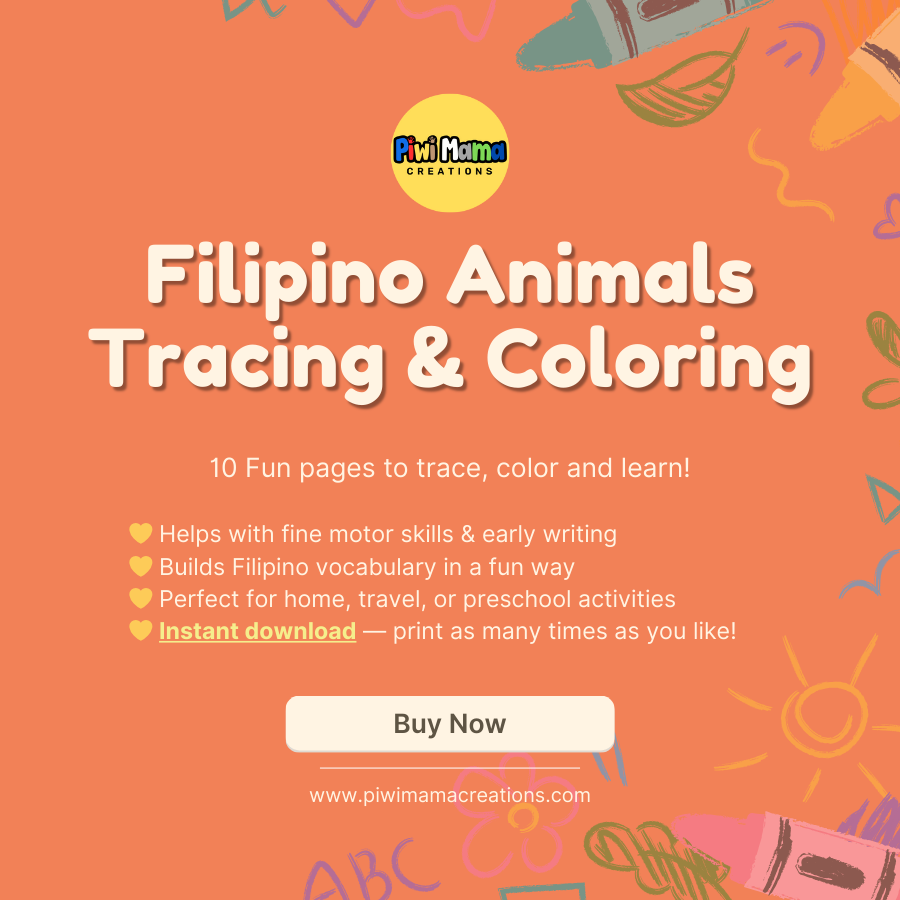 Filipino Animal Tracing & Coloring Pages 
