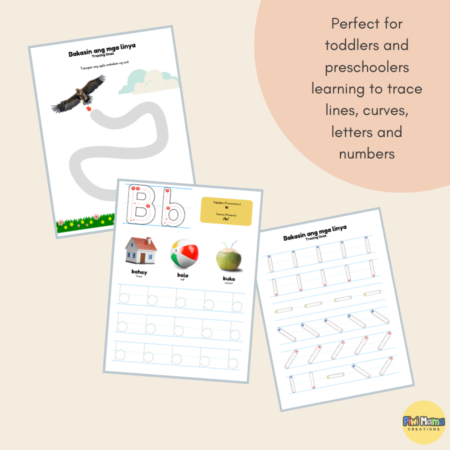 Unang Hakbang sa Pagsulat: Tracing letters and numbers in Filipino (with English Translation) 