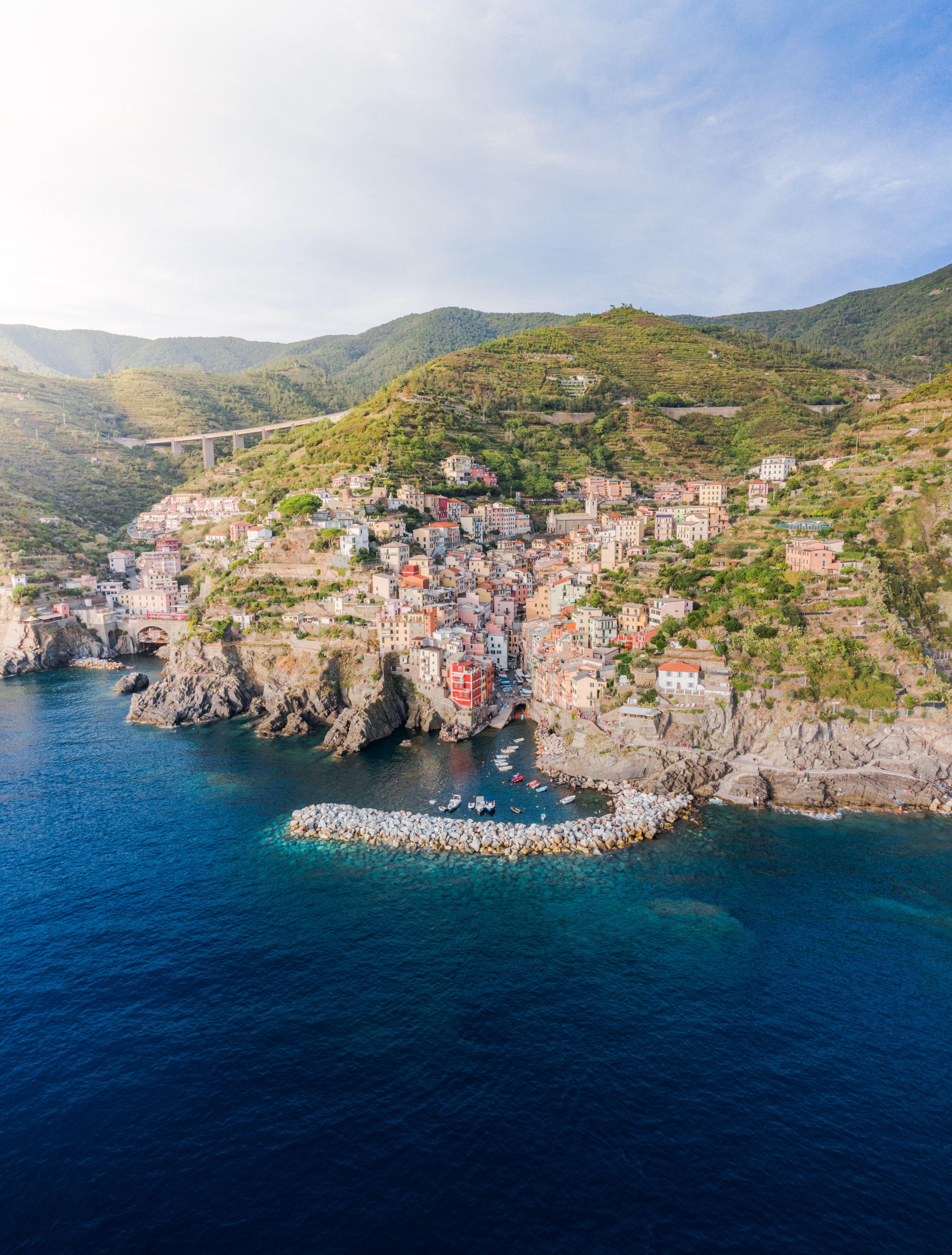 Distant Riomaggiore paradise.