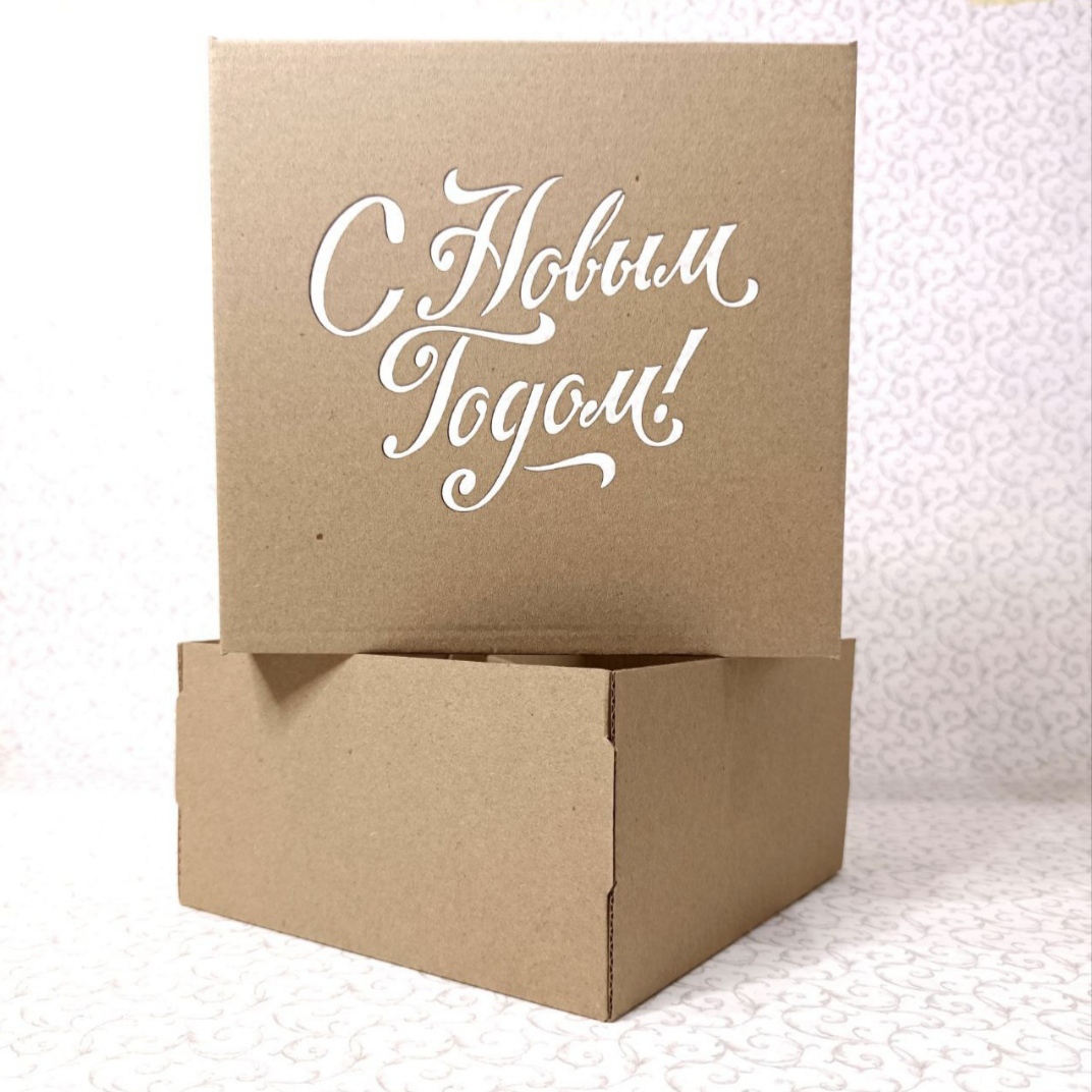 Коробка с вырубкой в ассортименте, 15*15см 