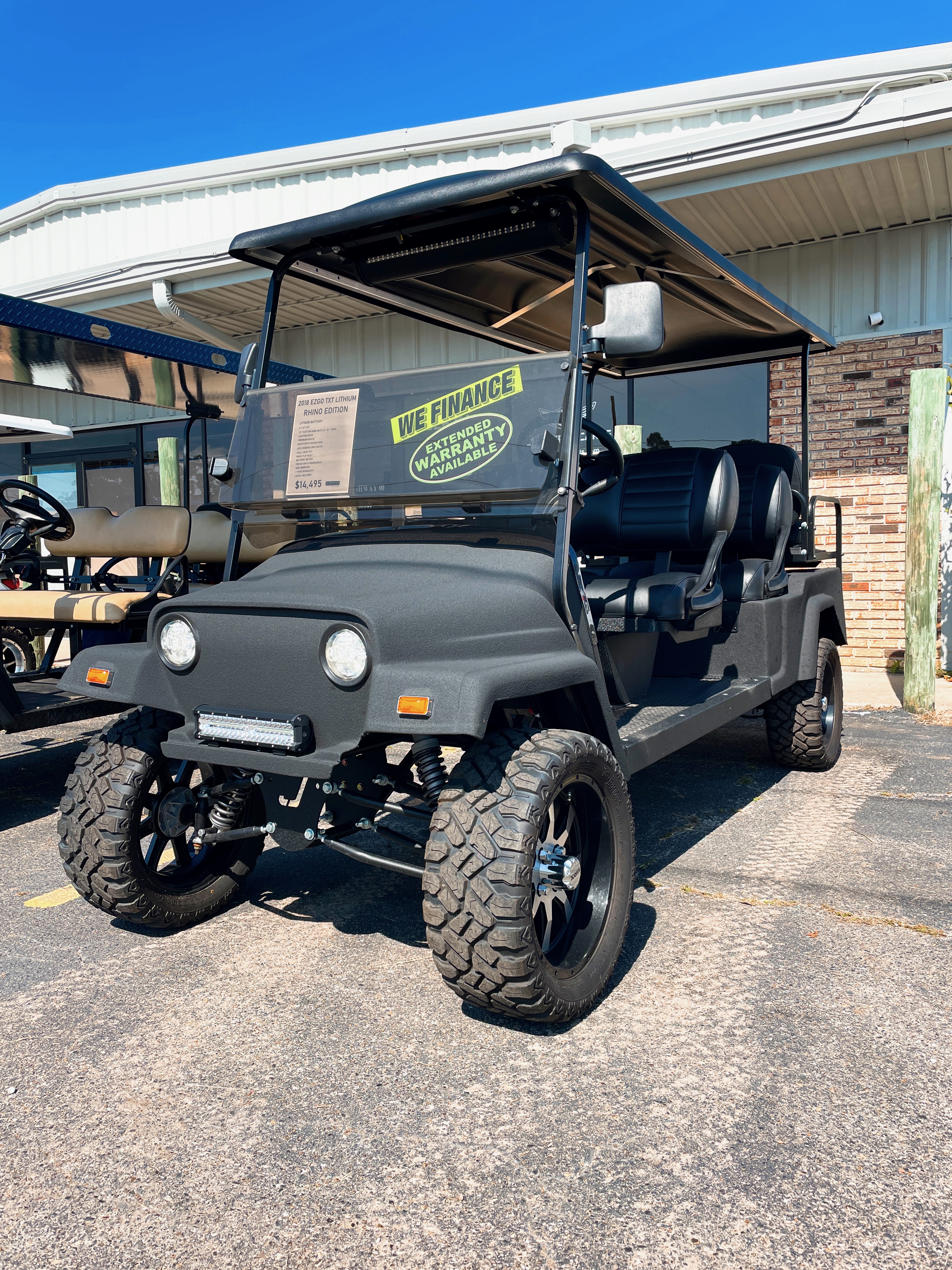 2018 Rhino Edition Custom Jeep Body EZ GO Golf Cart 