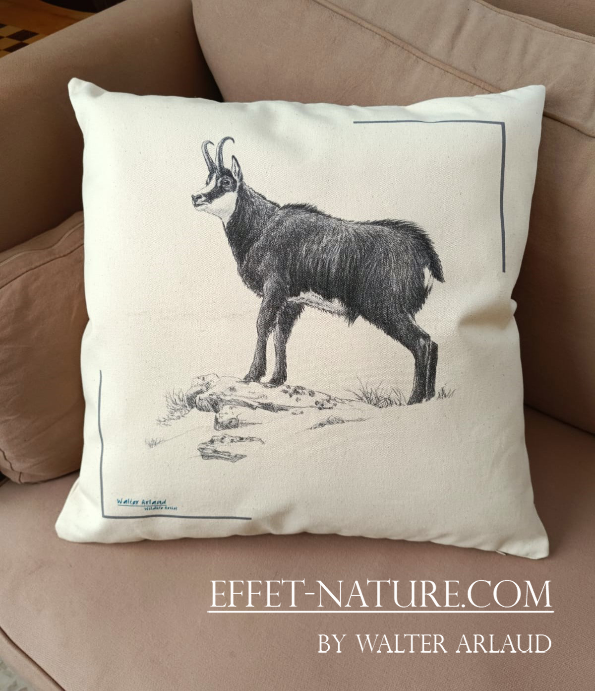 Coussin décoratif "Chamois"