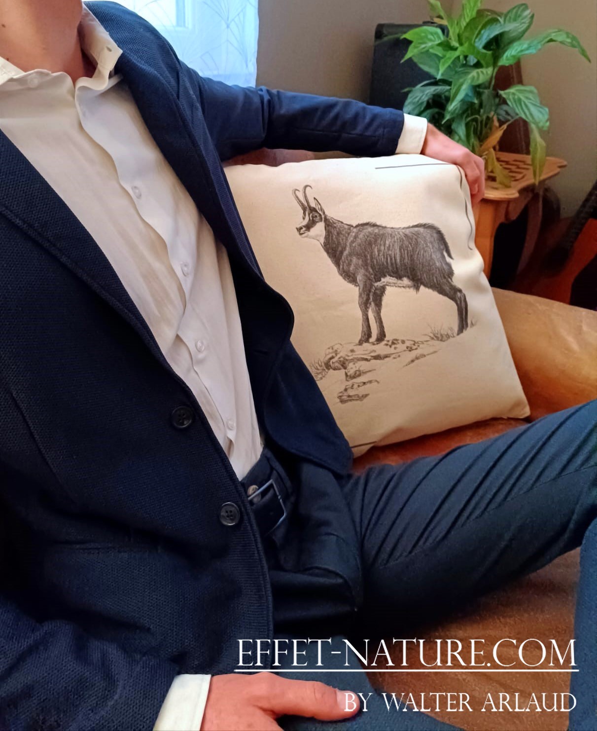 Coussin décoratif "Chamois"