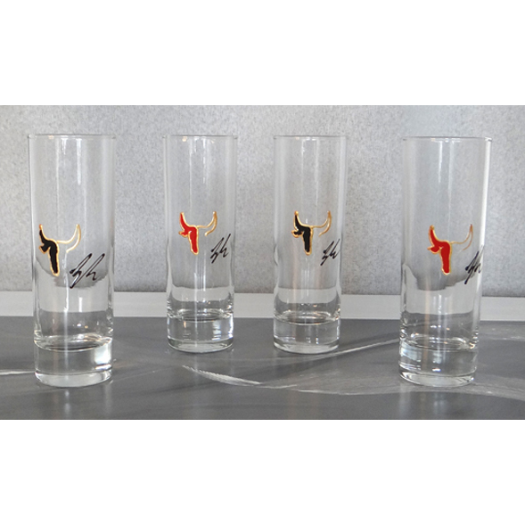  Verre Tube pour "Pastis" ou "Baby" Taureau
