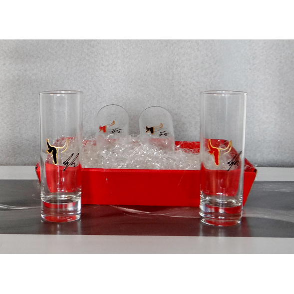  Verre Tube pour "Pastis" ou "Baby" Taureau