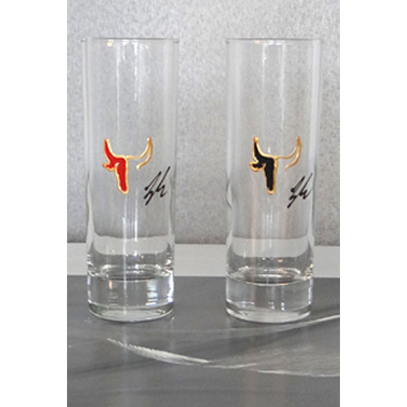  Verre Tube pour "Pastis" ou "Baby" Taureau