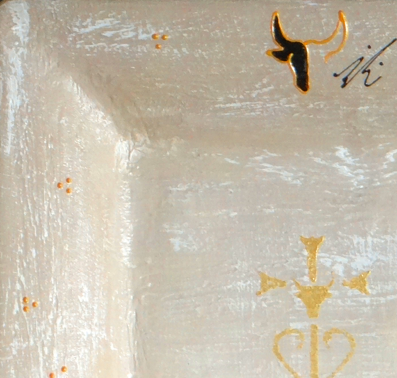 Plat Déco Taureau & Croix de Camargue