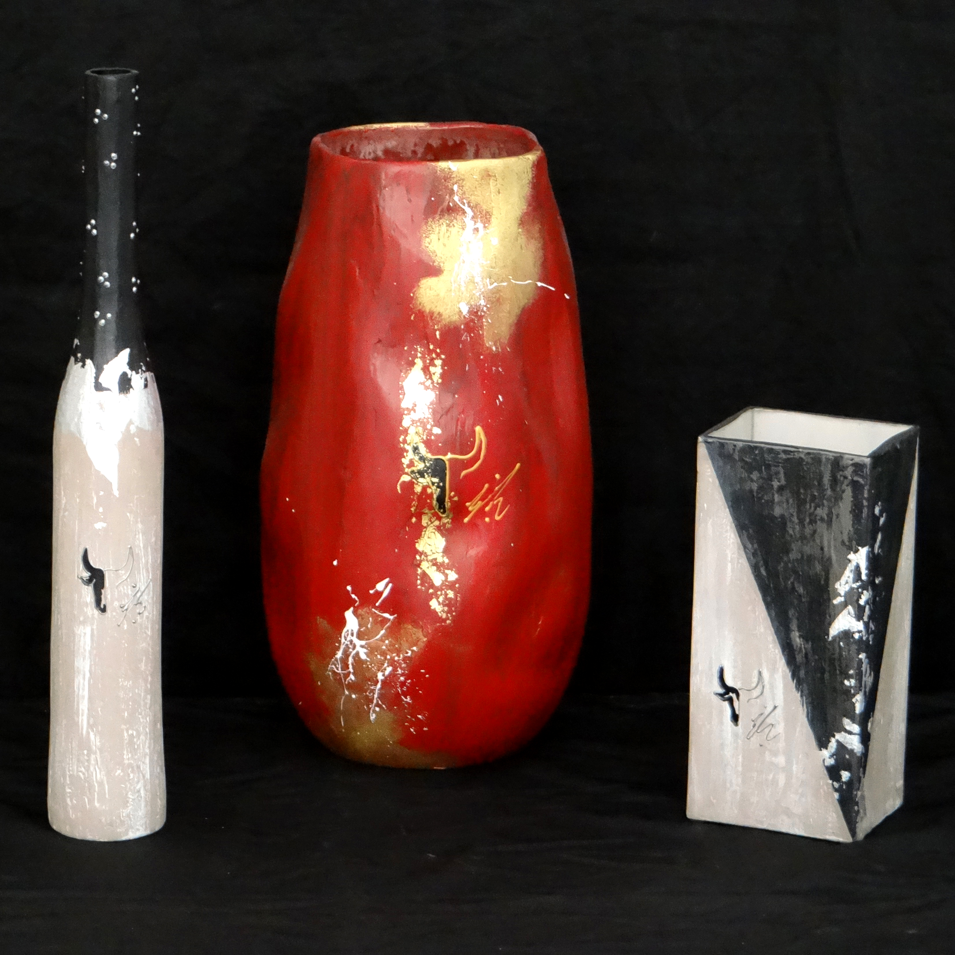 Vase Toro design Rge & Or