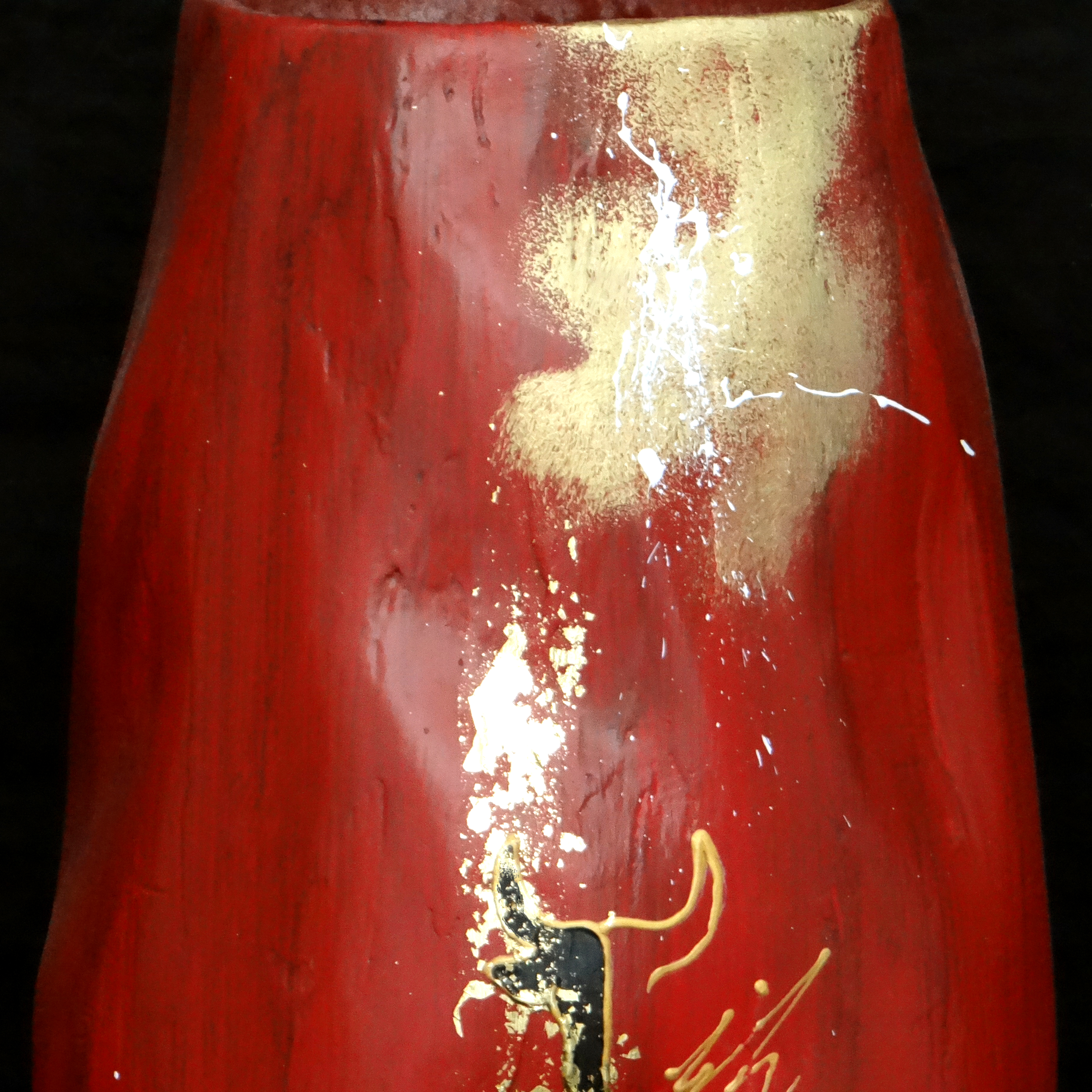 Vase Toro design Rge & Or