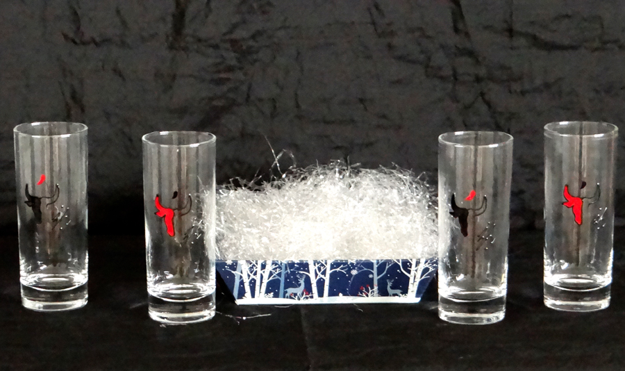 Verre "Long Drinks" avec dessin Taureau Noir