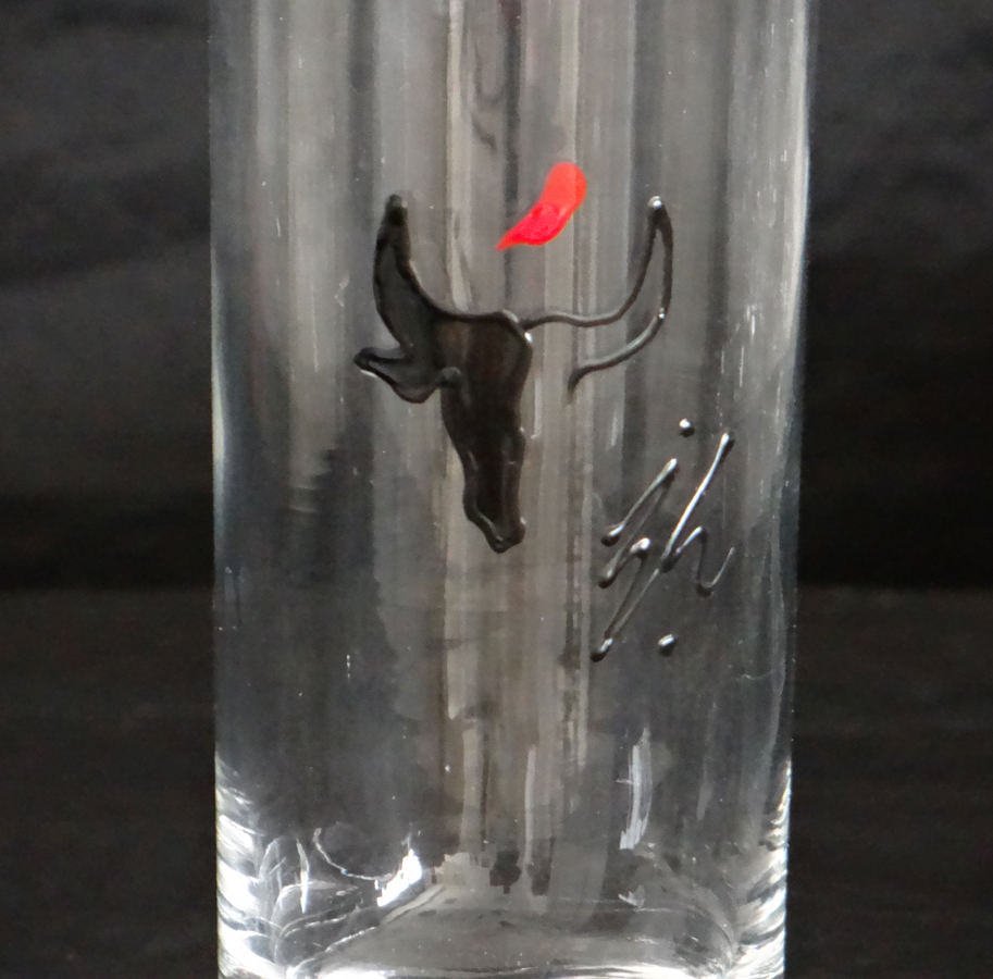 Verre "Long Drinks" avec dessin Taureau Noir