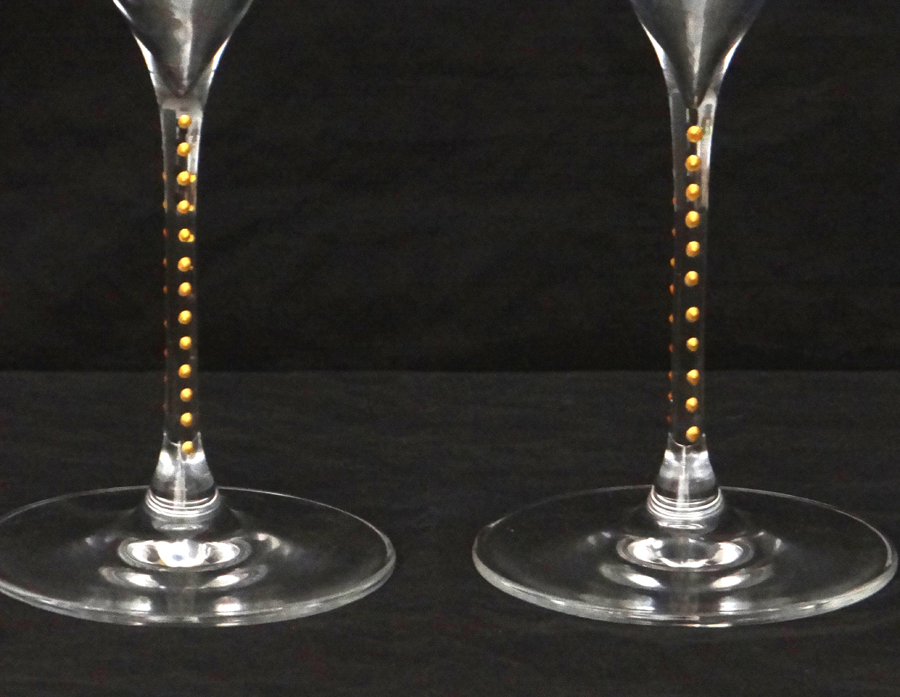 Verre à Vin en Cristal Taureau Contour Or