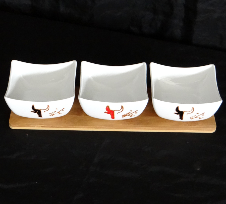 Set Apéritif Taureau Design Blanc
