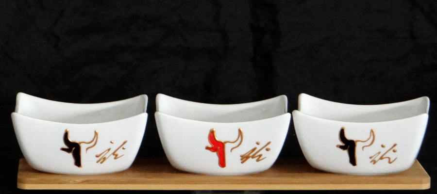 Set Apéritif Taureau Design Blanc