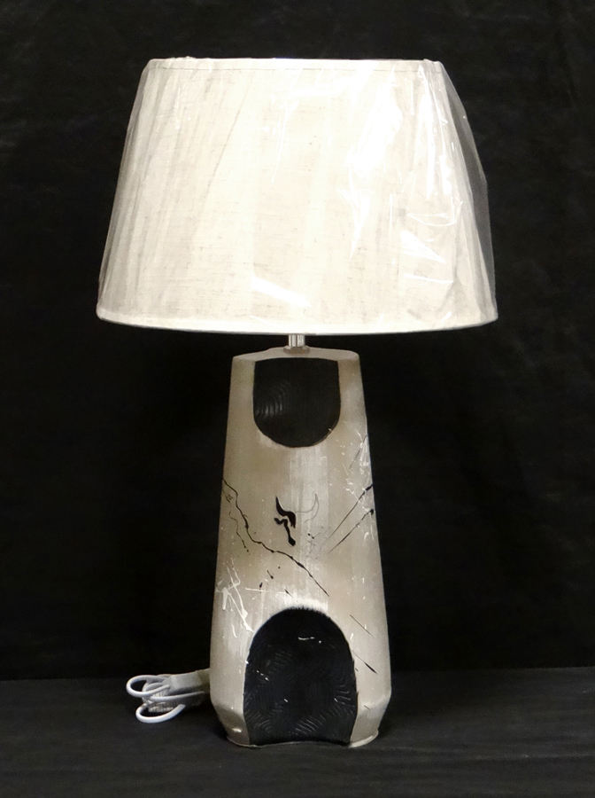 Lampe Beige & Noire Taureau