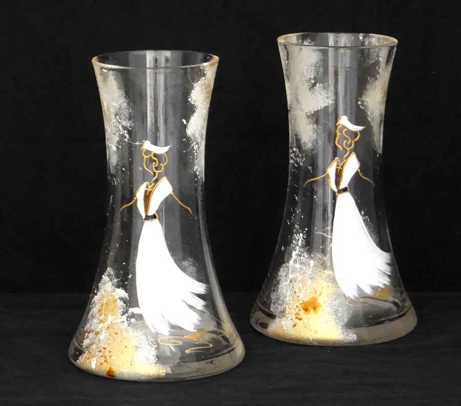 Vase en verre cintré arlesienne 