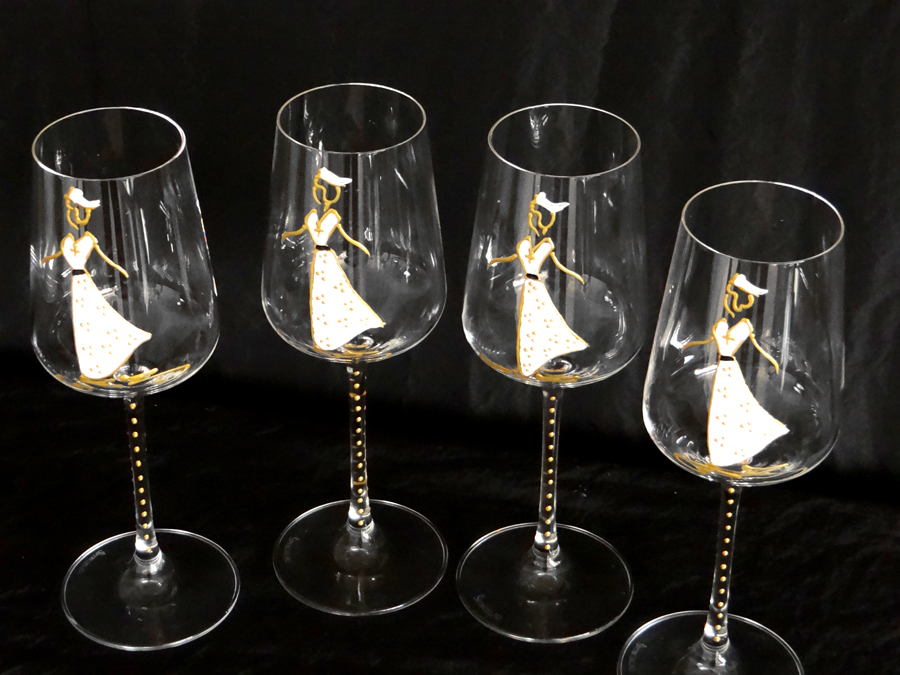 Ensemble Verres à Vin en Cristal Arlesienne