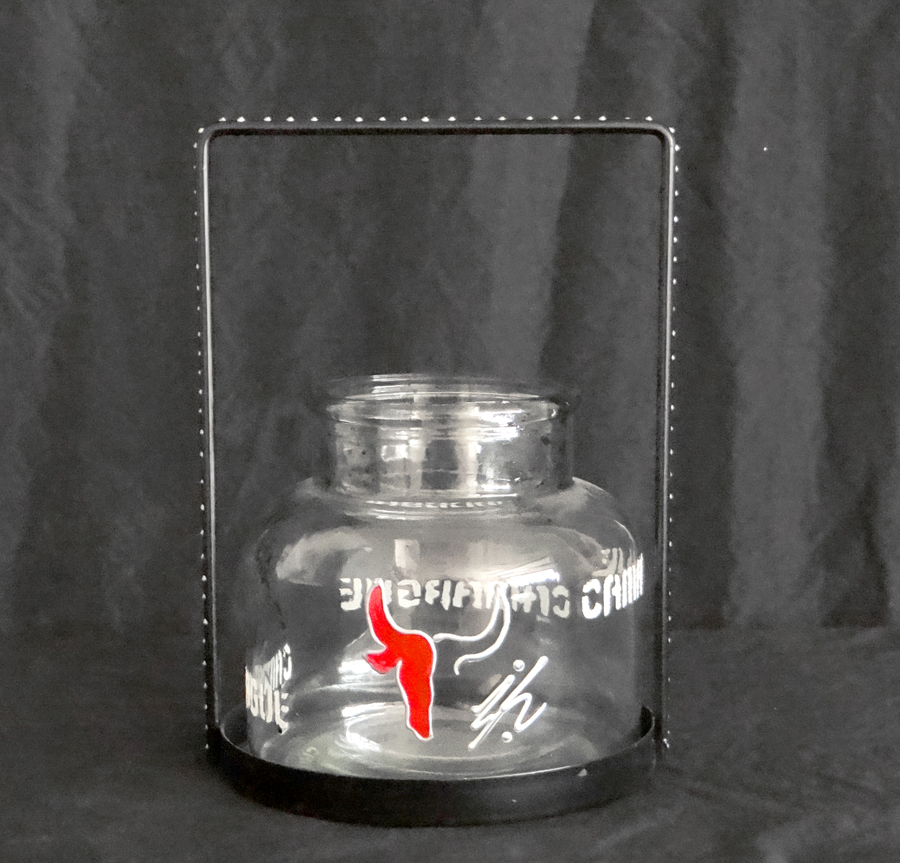 Lanterne Taureau en Métal verre
