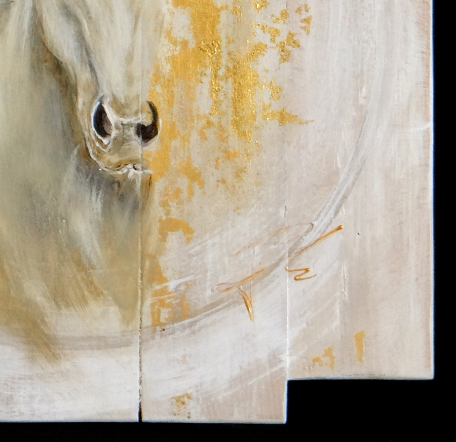 Peinture sur bois Cheval