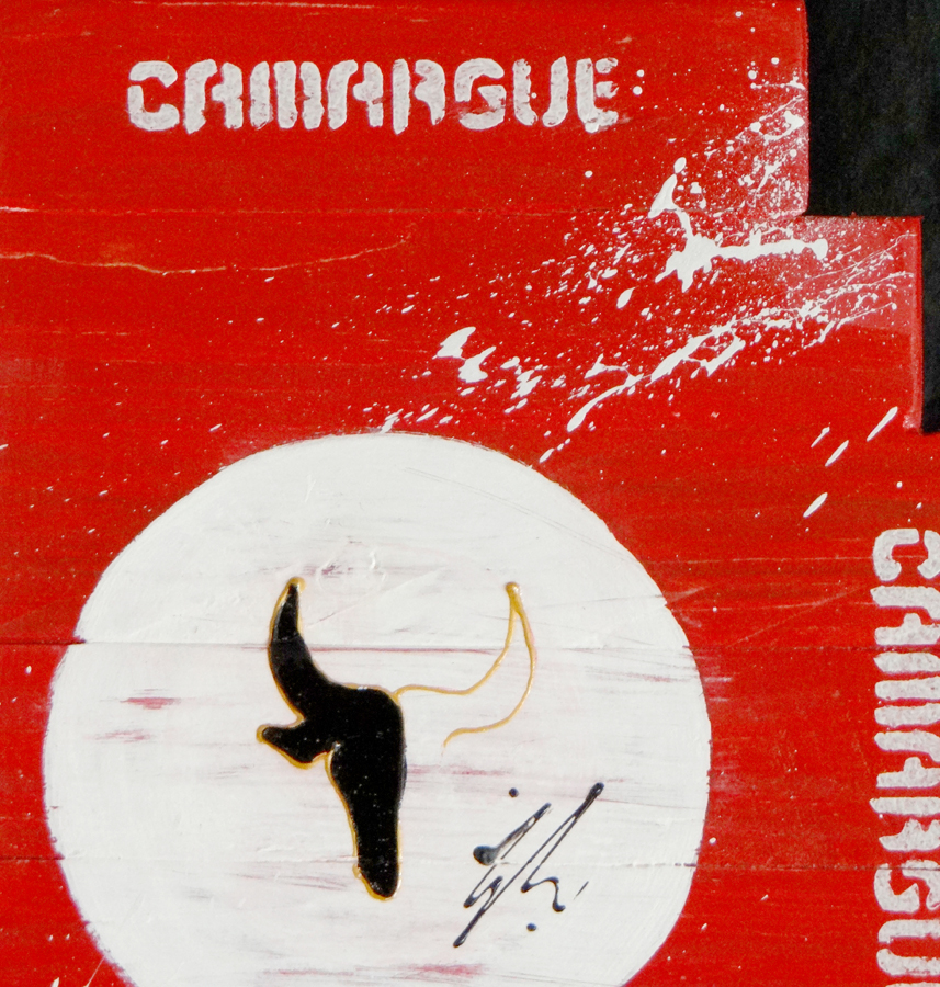 Peinture sur bois Taureau 