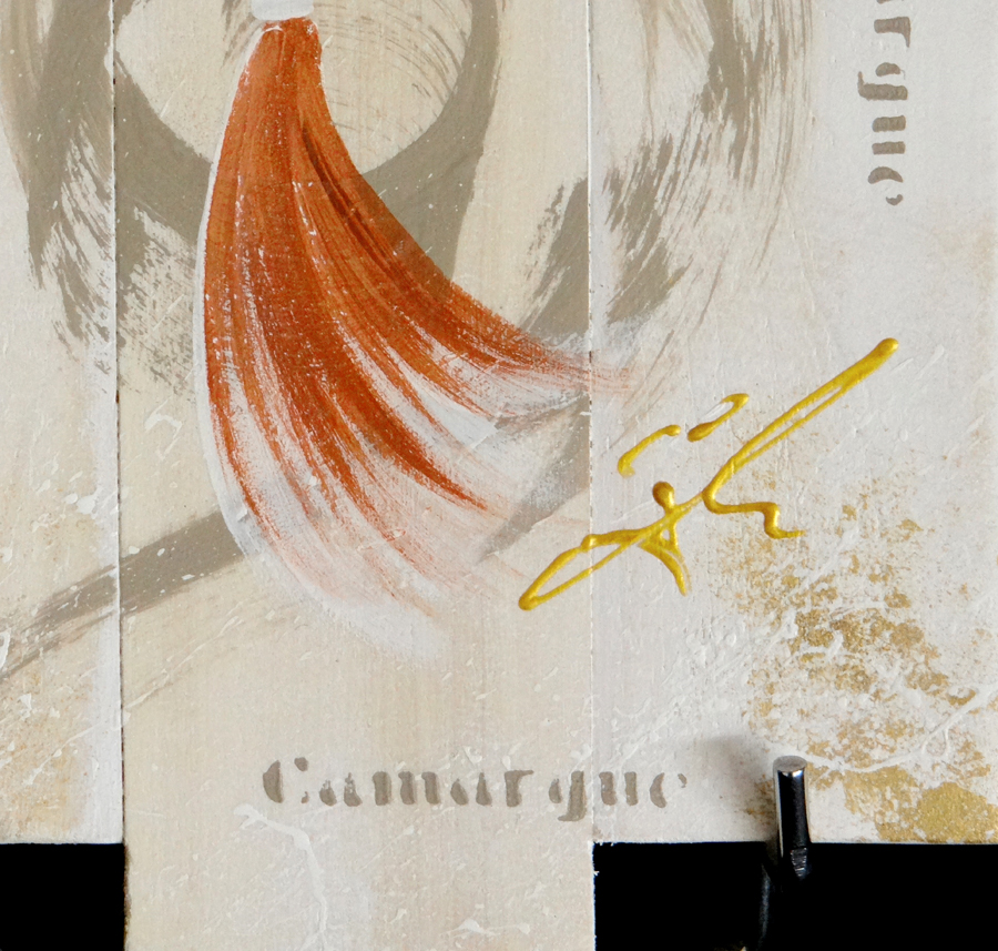 Peinture sur bois Arlesienne