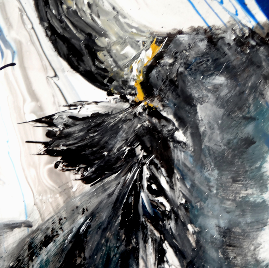 Peinture Tête de Taureau Bleu