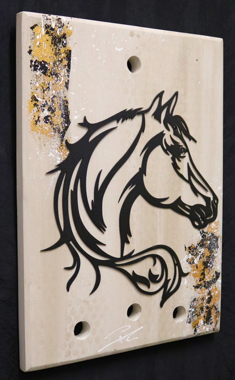 Tableau Métal & Bois Cheval