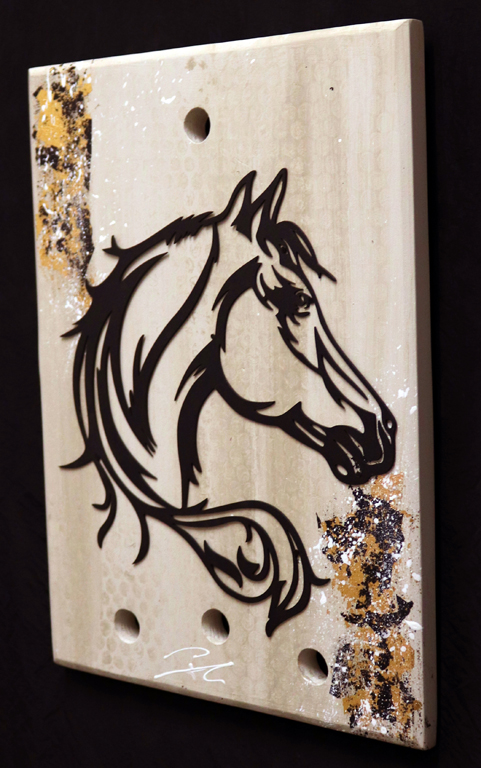Tableau Métal & Bois Cheval