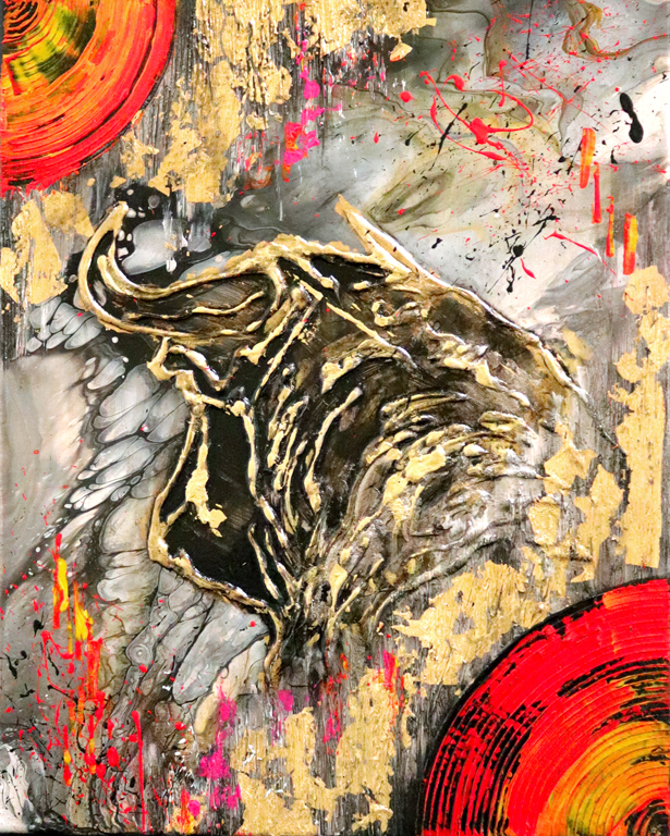 Peinture abstraite du taureau