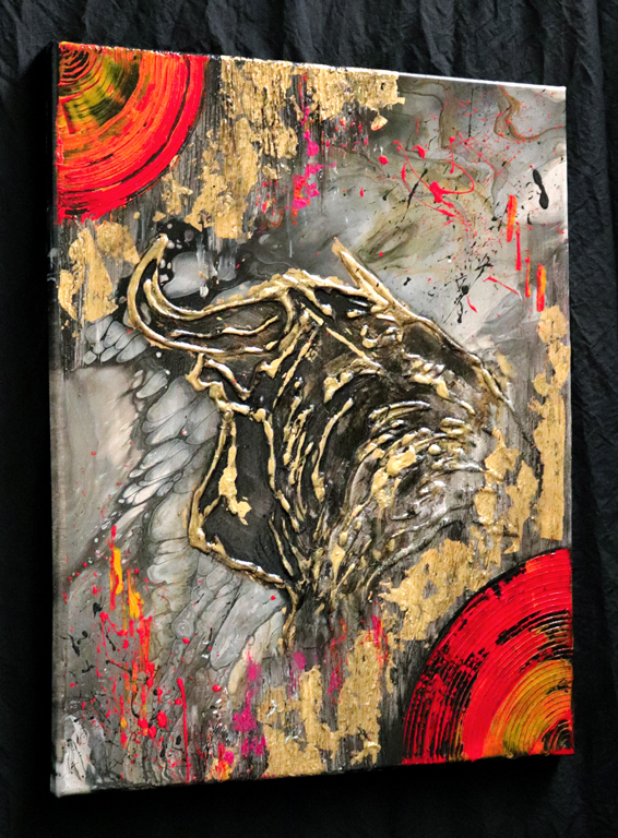 Peinture abstraite du taureau