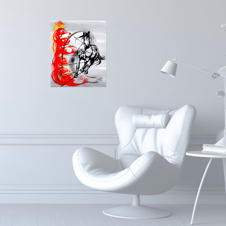 Tableau Cheval Tourbillon Rouge