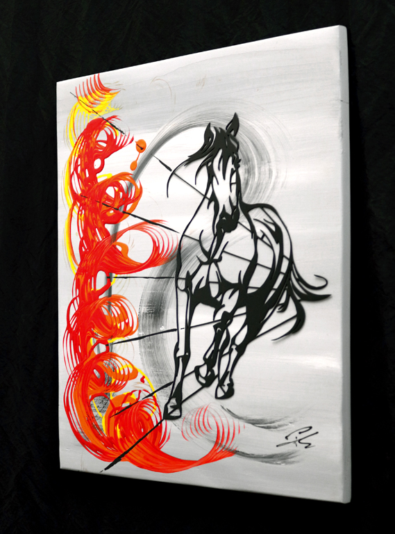 Tableau Cheval Tourbillon Rouge