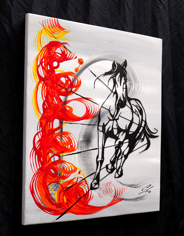 Tableau Cheval Tourbillon Rouge