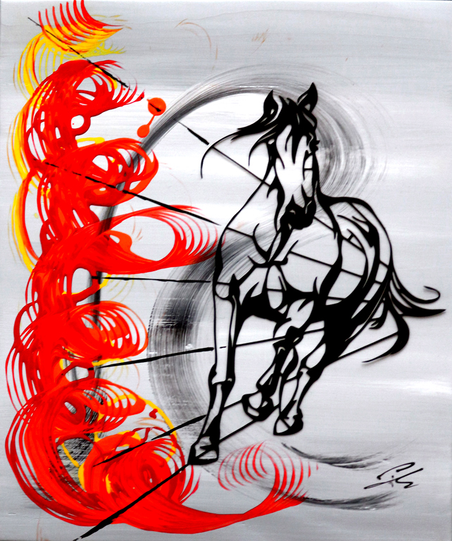 Tableau Cheval Tourbillon Rouge