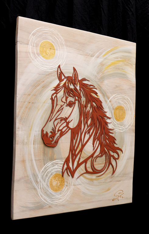 Décoration Murale cheval Métal