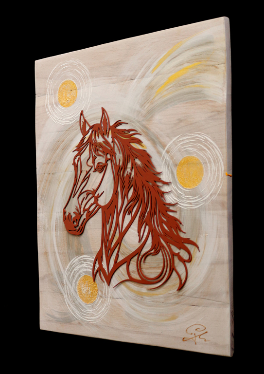 Décoration Murale cheval Métal