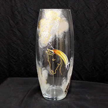 Vase Bombé Cheval en verre
