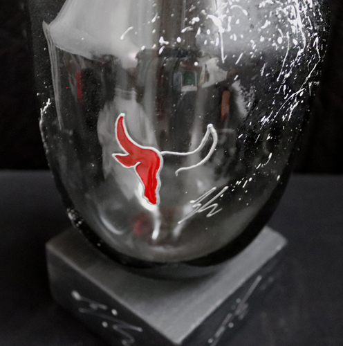 Vase Taureau Design Rouge & Noir