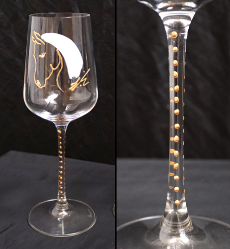 Ensemble Verres à Vin en Cristal Chevaux