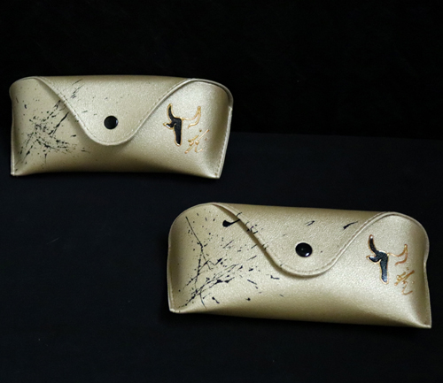 Étui à lunettes en cuir PU Or Taureau