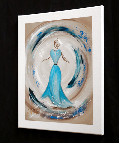 Peinture d'une Arlésienne élégante