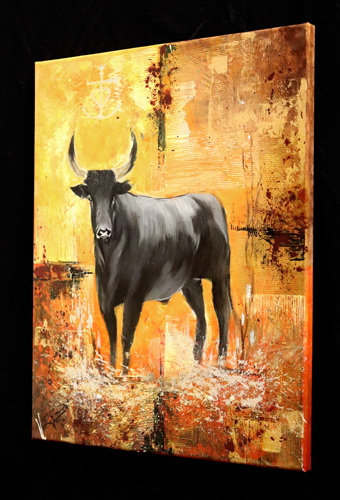 Tableau de taureau Ocre