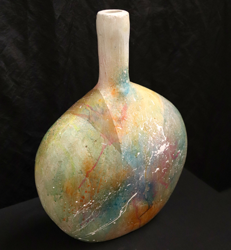 Vase artistique avec cheval multicolor