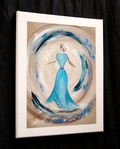 Peinture d'une Arlésienne élégante